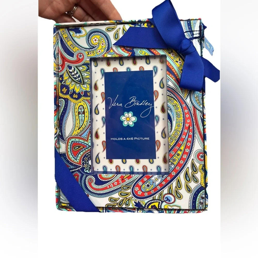 Vera Bradley Marina Paisley Picture Frame & Memo Set.